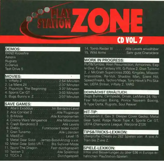 PlayStation Zone Vol. 7 - 06/99 - Cover