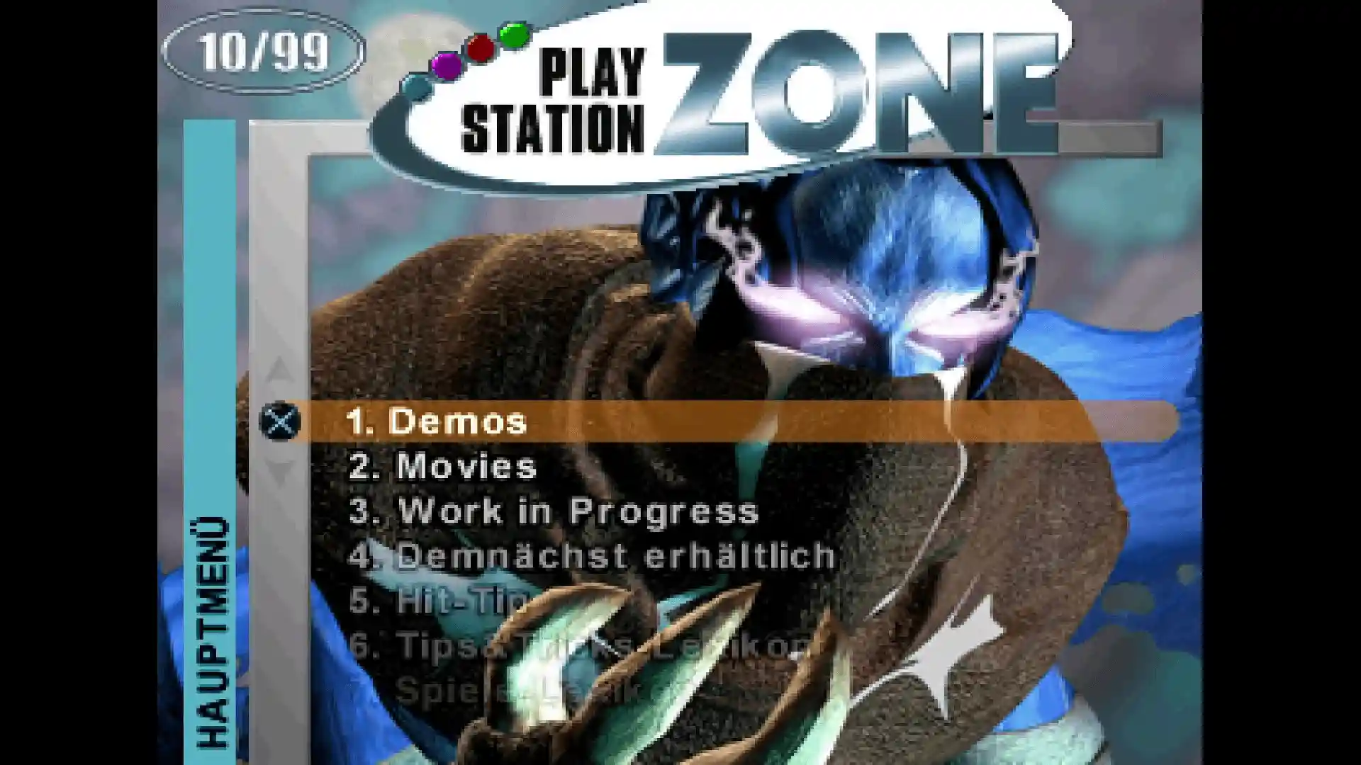 PlayStation Zone Vol. 9 - 10/99 - Menu