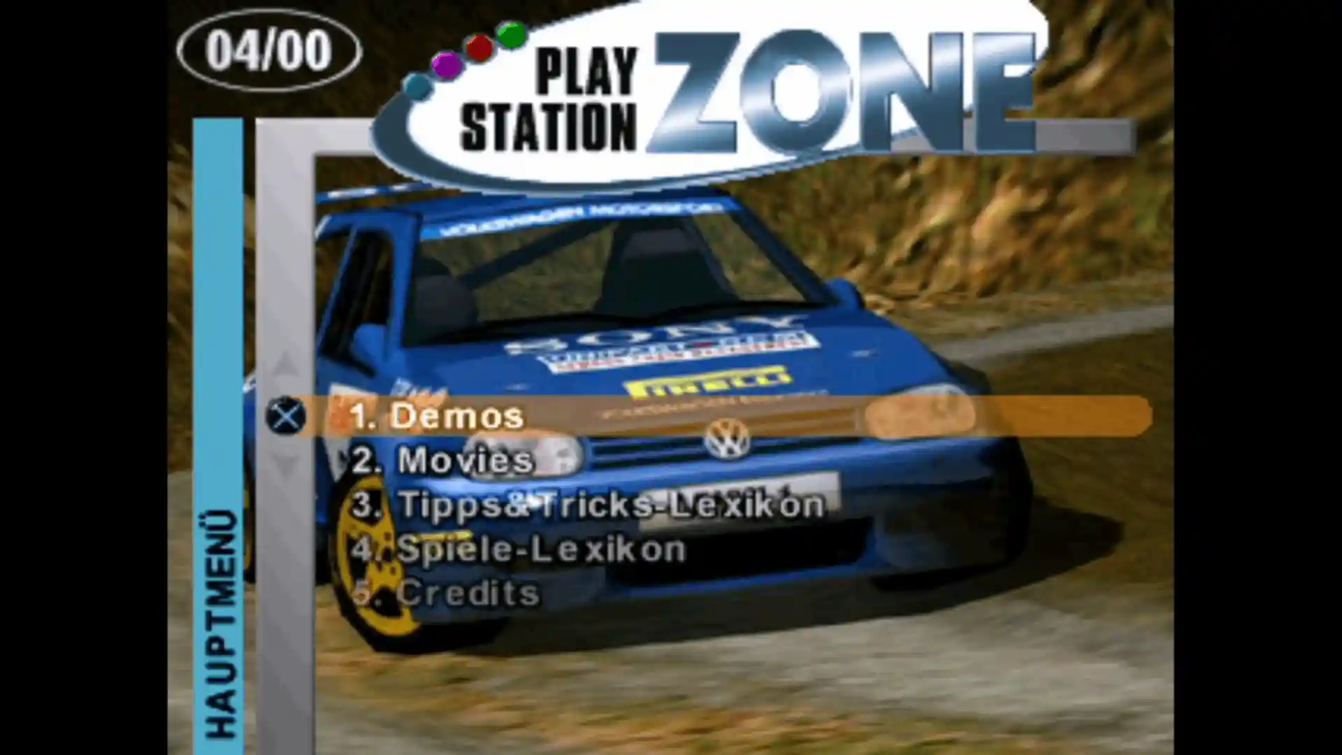 PlayStation Zone 04/2000 - Vol. 17 - Menü
