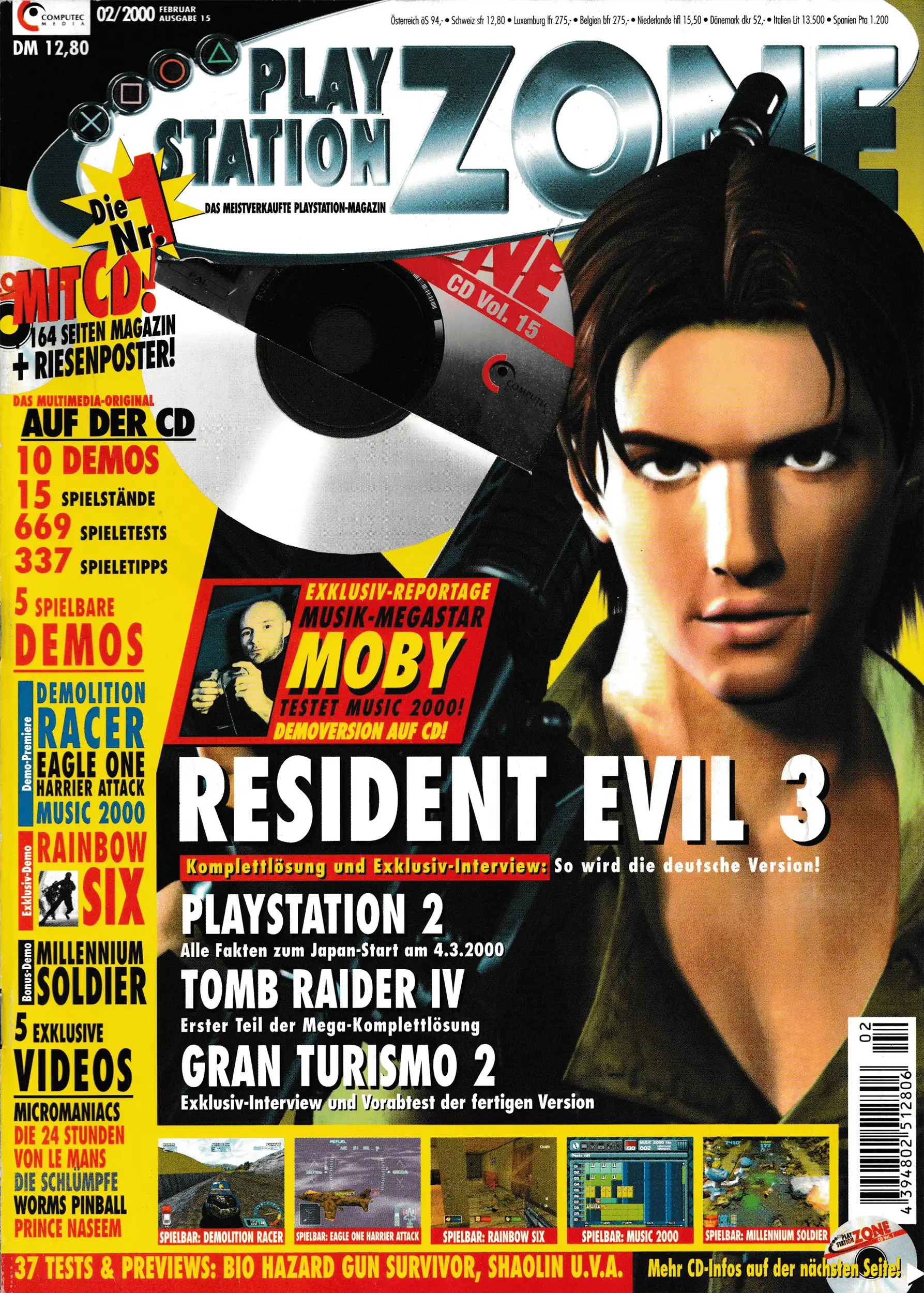 PlayStation Zone 02/2000 - Vol. 15 - Cover mit Disc