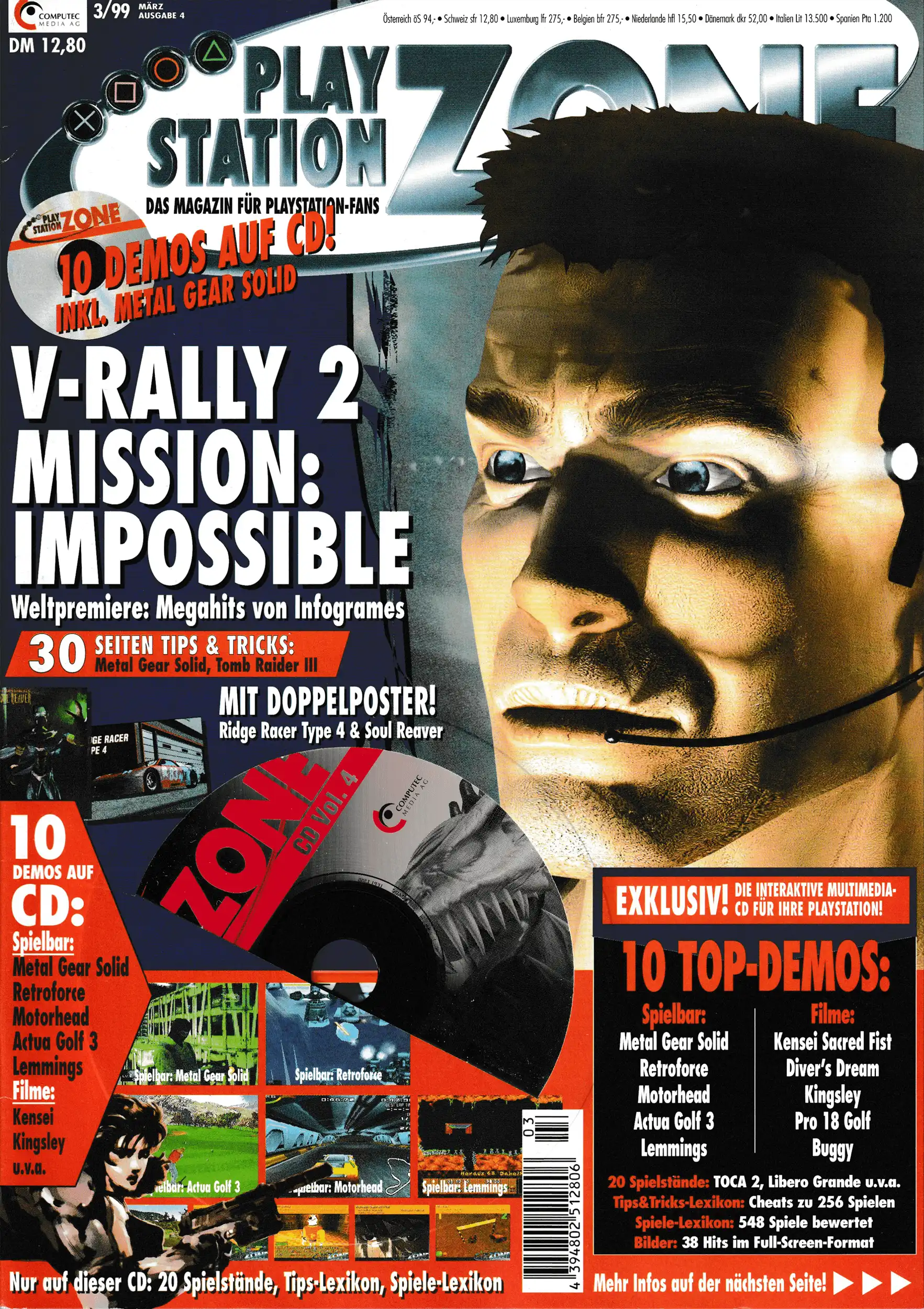 PlayStation Zone 03/99 - Vol. 4 - Cover mit Disc