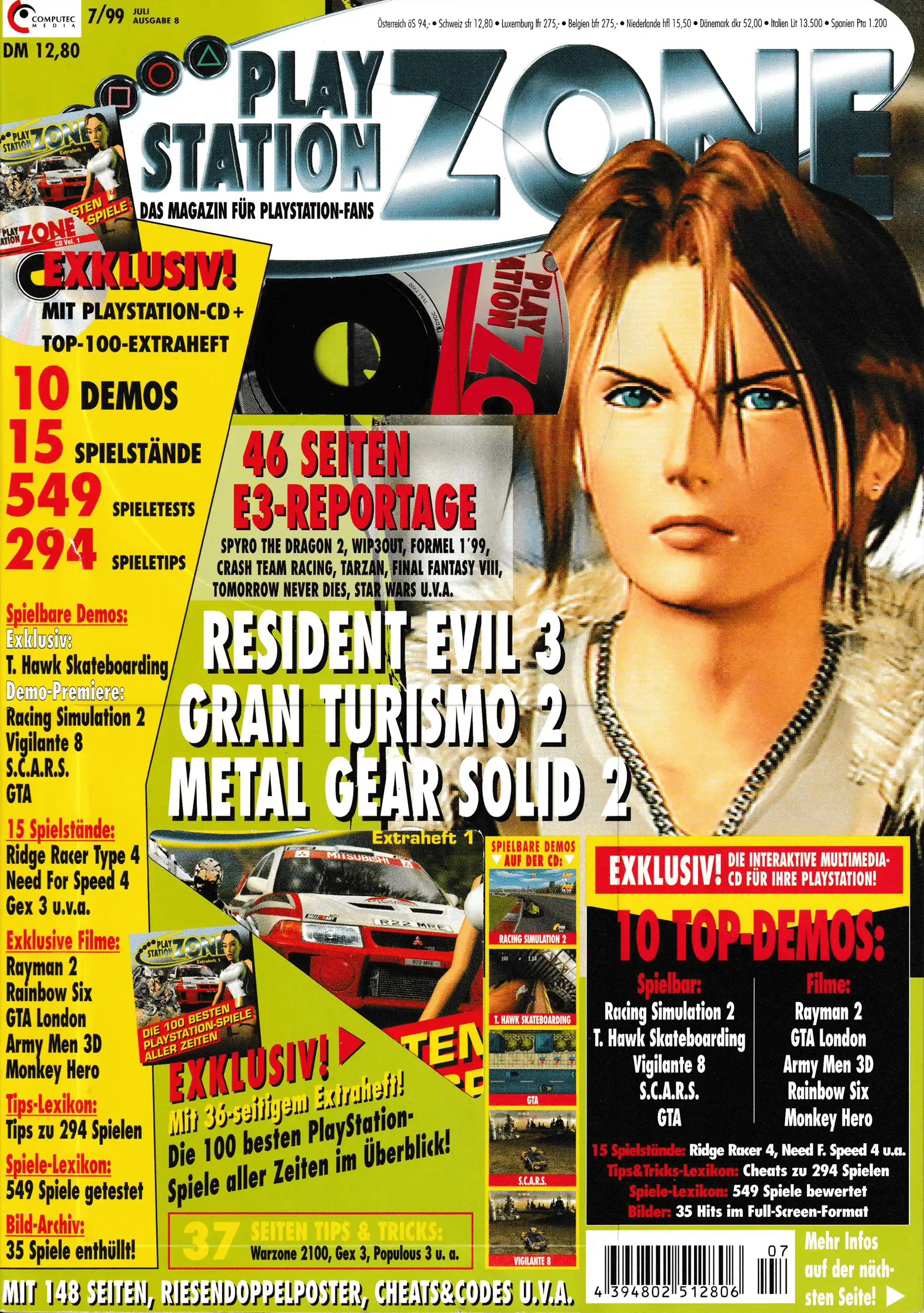 PlayStation Zone 07/99 - Vol. 8 - Cover mit Disc