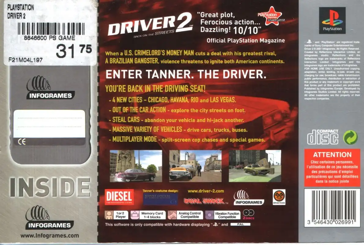 Driver 2 - Platinum - Backcover