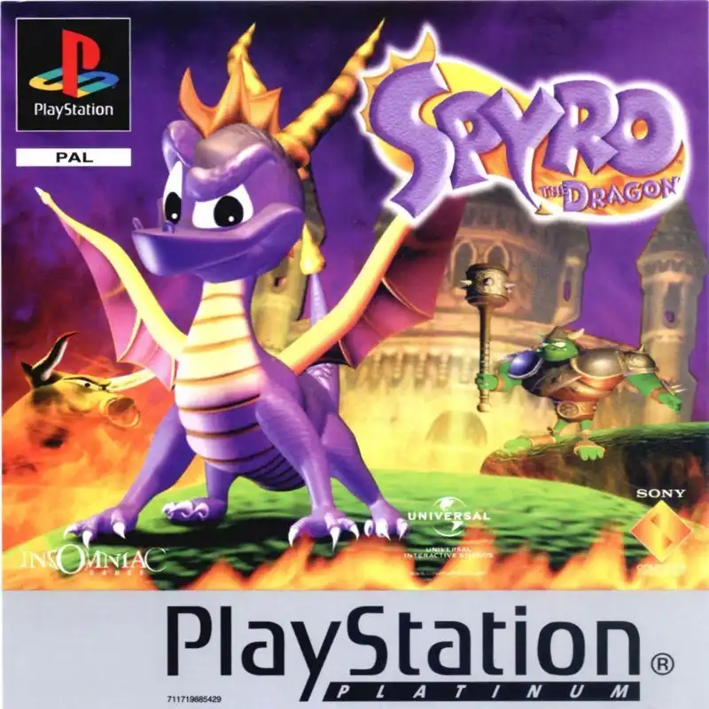 Spyro the Dragon Frontcover - Platinum - PAL