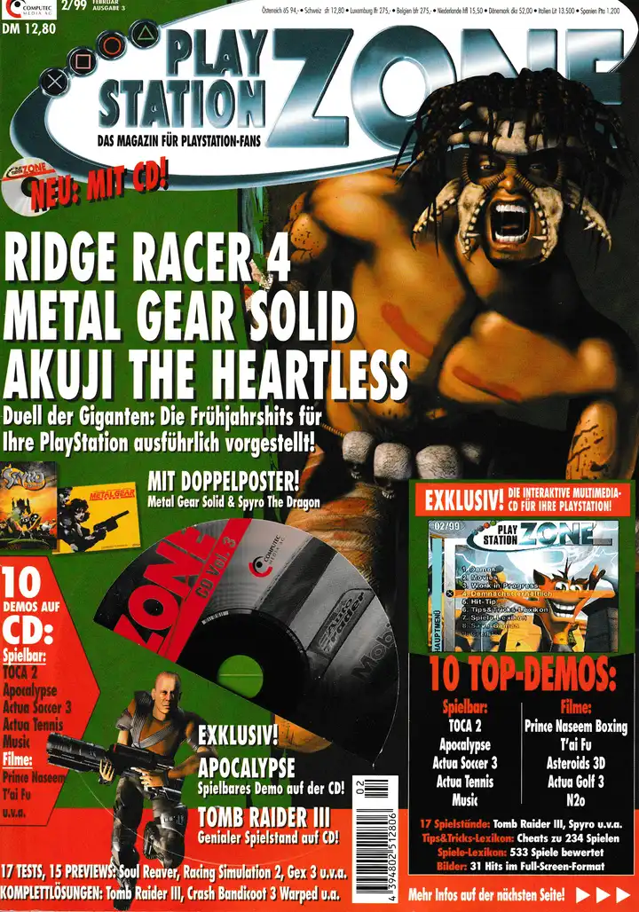 PlayStation Zone 02/99 - Vol. 3 - Cover mit Disc