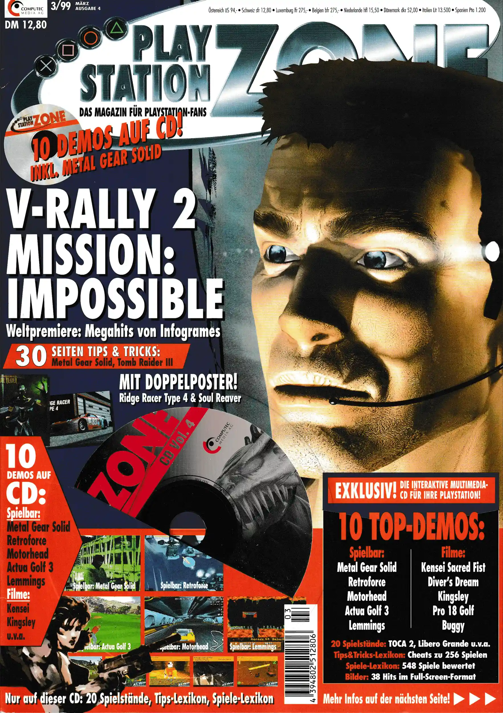 PlayStation Zone 03/99 - Vol. 4 - Cover mit Disc