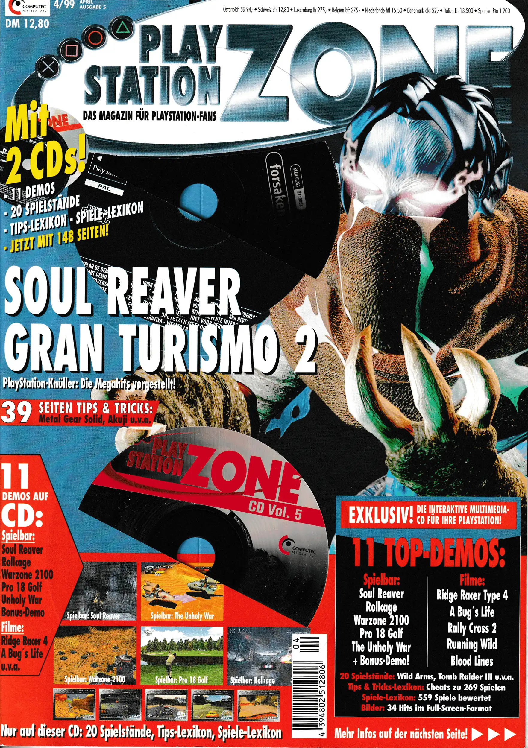 PlayStation Zone 04/99 - Vol. 5 - Cover mit Disc