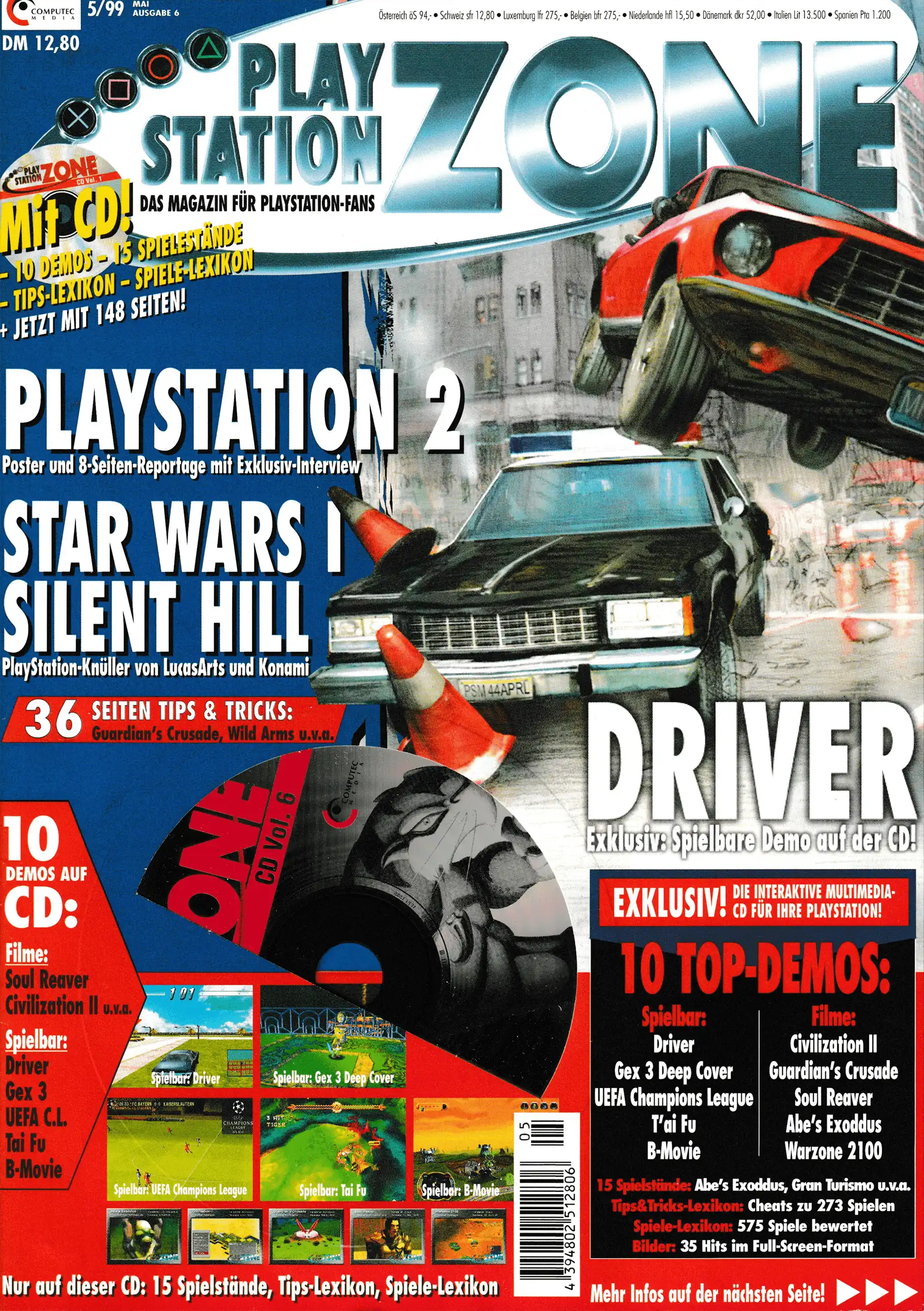 PlayStation Zone 05/99 - Vol. 6 - Cover mit Disc