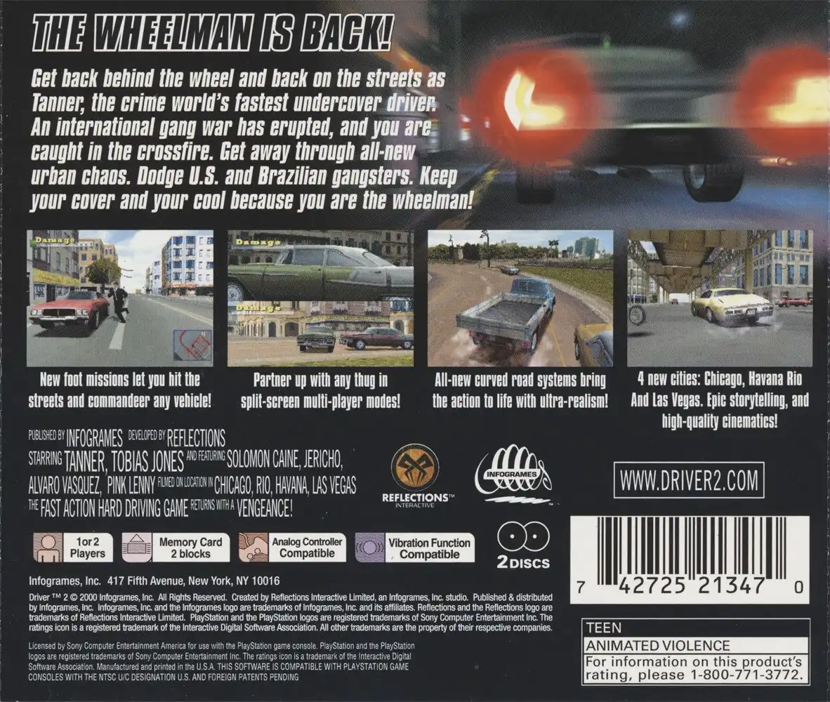 Driver 2 - Backcover