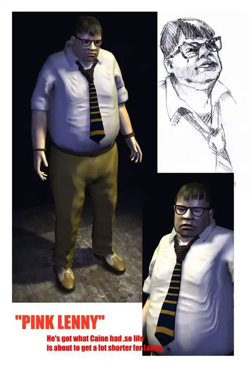 Pink Lenny Charakterkonzept