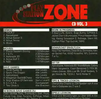 PlayStation Zone Vol. 3 Backcover