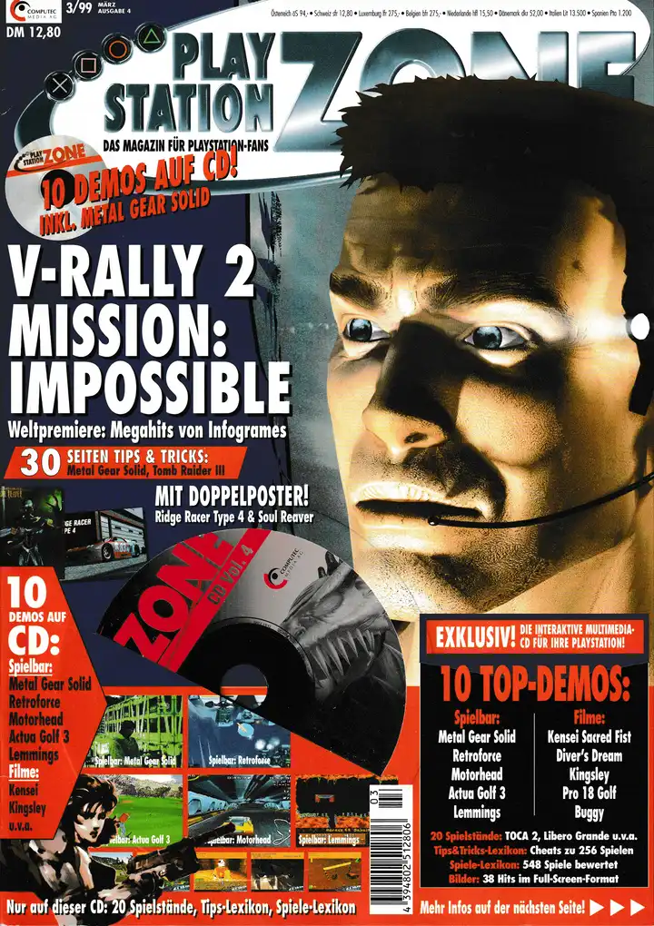 PlayStation Zone 03/99 - Vol. 4 - Cover mit Disc