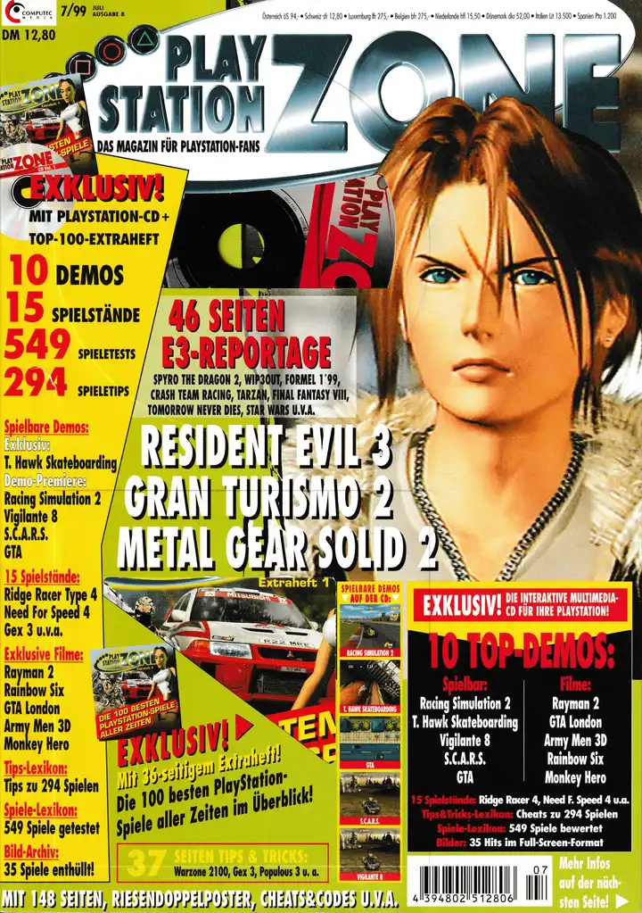 PlayStation Zone 07/99 - Vol. 8 - Cover mit Disc